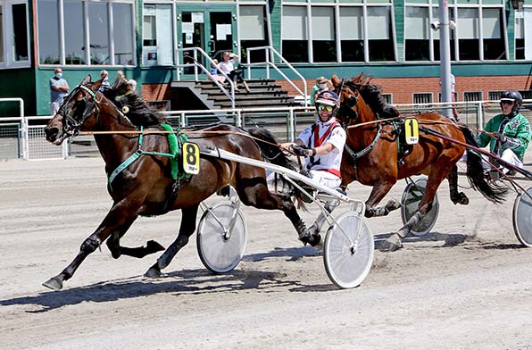 Ignatz von Herten (Emma Stolle) dominiert den »Drensteinfurt-Cup« vor Georgies Bueraner (Rodegang Elkendorf) - © traberfoto-sx